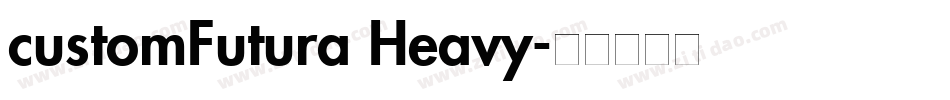 customFutura Heavy字体转换